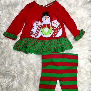 Rare Editions - Christmas blouse and legging set